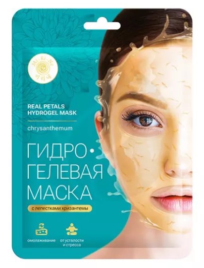 Mi-Ri-Ne Маска для лица антивозрастная гидрогелевая с лепестками хризантемы, маска для лица, 30 г, 1 шт. фото