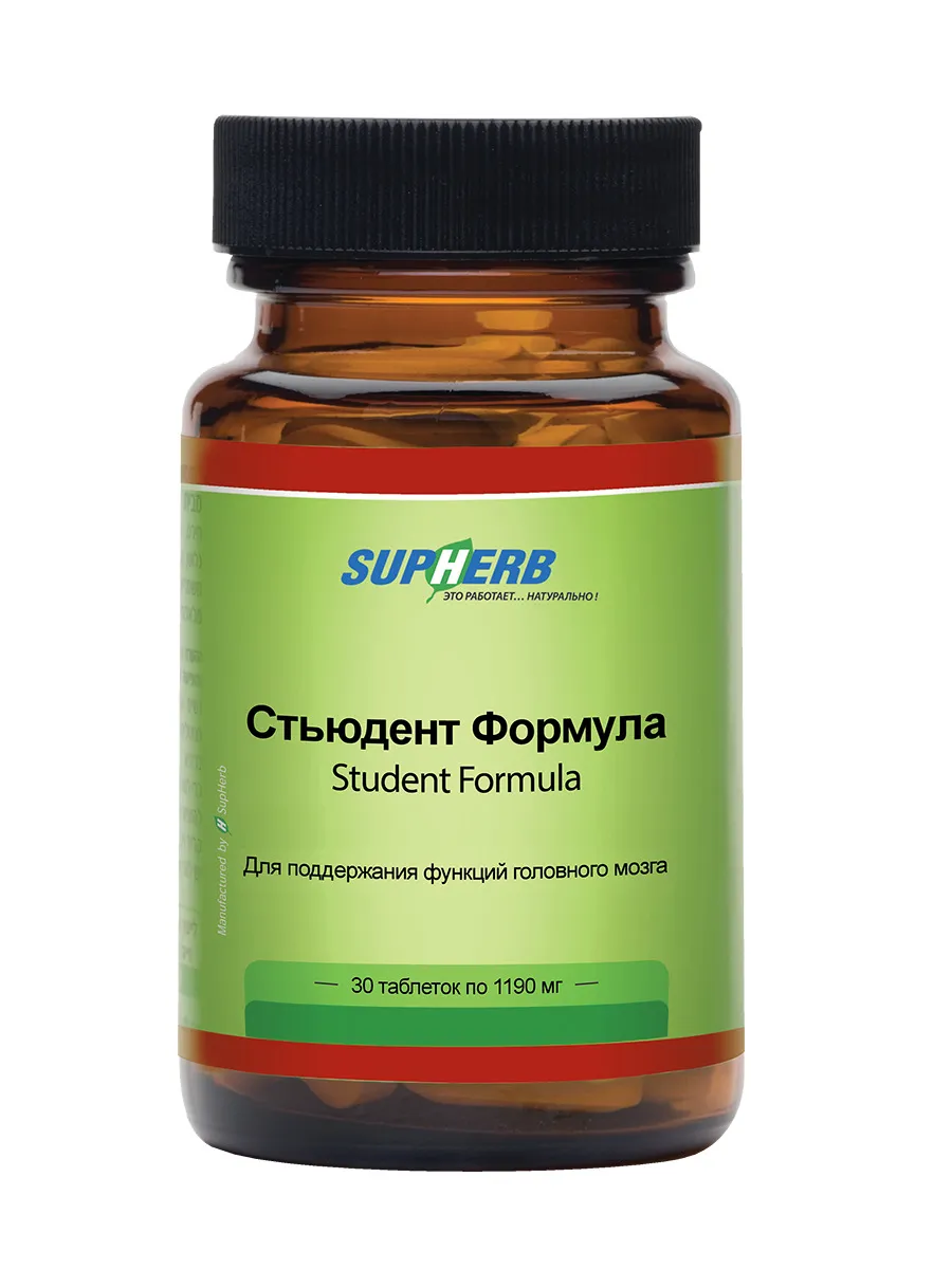 Supherb Стьюдент формула, 1190 мг, таблетки, 30 шт. фото