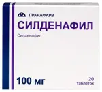 Силденафил, 100 мг, таблетки, покрытые пленочной оболочкой, 20 шт. фото