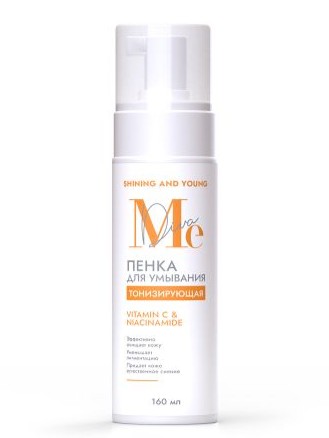 Mediva Shining and Young пенка для умывания тонизирующая с витамином С, пенка для лица, 160 мл, 1 шт. фото