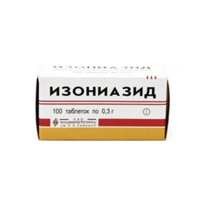 Изониазид, 300 мг, таблетки, 100 шт. фото