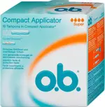 O.b. compact applicator super, тампоны женские гигиенические, 16 шт, с аппликатором фото
