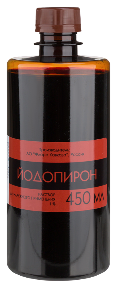 Йодопирон, 1%, раствор для местного и наружного применения, 450 мл, 1 шт. фото