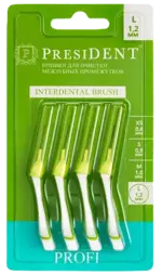PresiDENT Profi Межзубные ершики, L, 4 шт. фото 