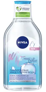 Nivea Make Up Expert вода мицеллярная гиалуроновая, вода мицеллярная, 400 мл, 1 шт. фото