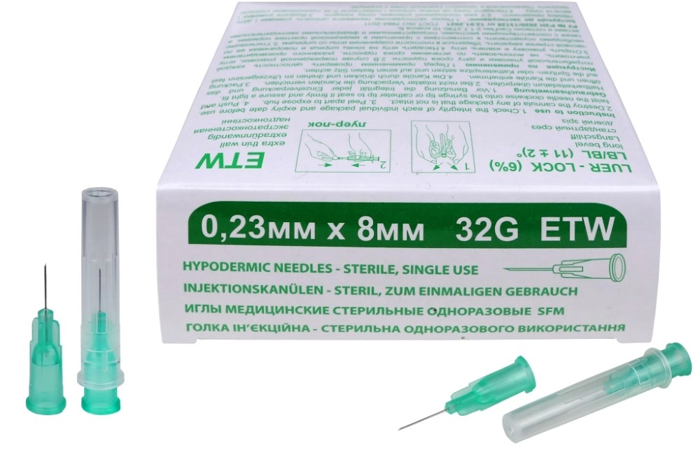 SFM Игла инъекционная для шприц-ручки, 50 шт, 32G (0,23x8мм) фото