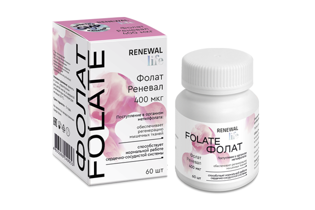 Фолат Реневал, 400 мкг, таблетки, 60 шт. фото
