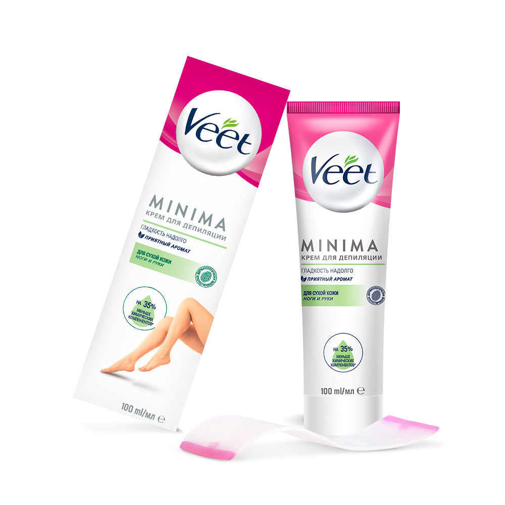 Veet Minima крем для депиляции для сухой кожи, крем, 100 мл, 1 шт. фото