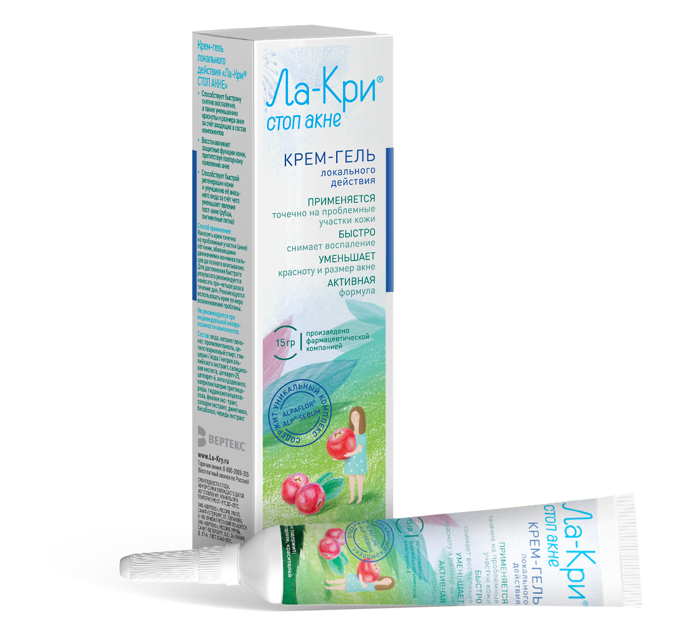 Ла-кри Стоп-Акне Крем-гель локальный, крем-гель, 15 мл, 1 шт. фото