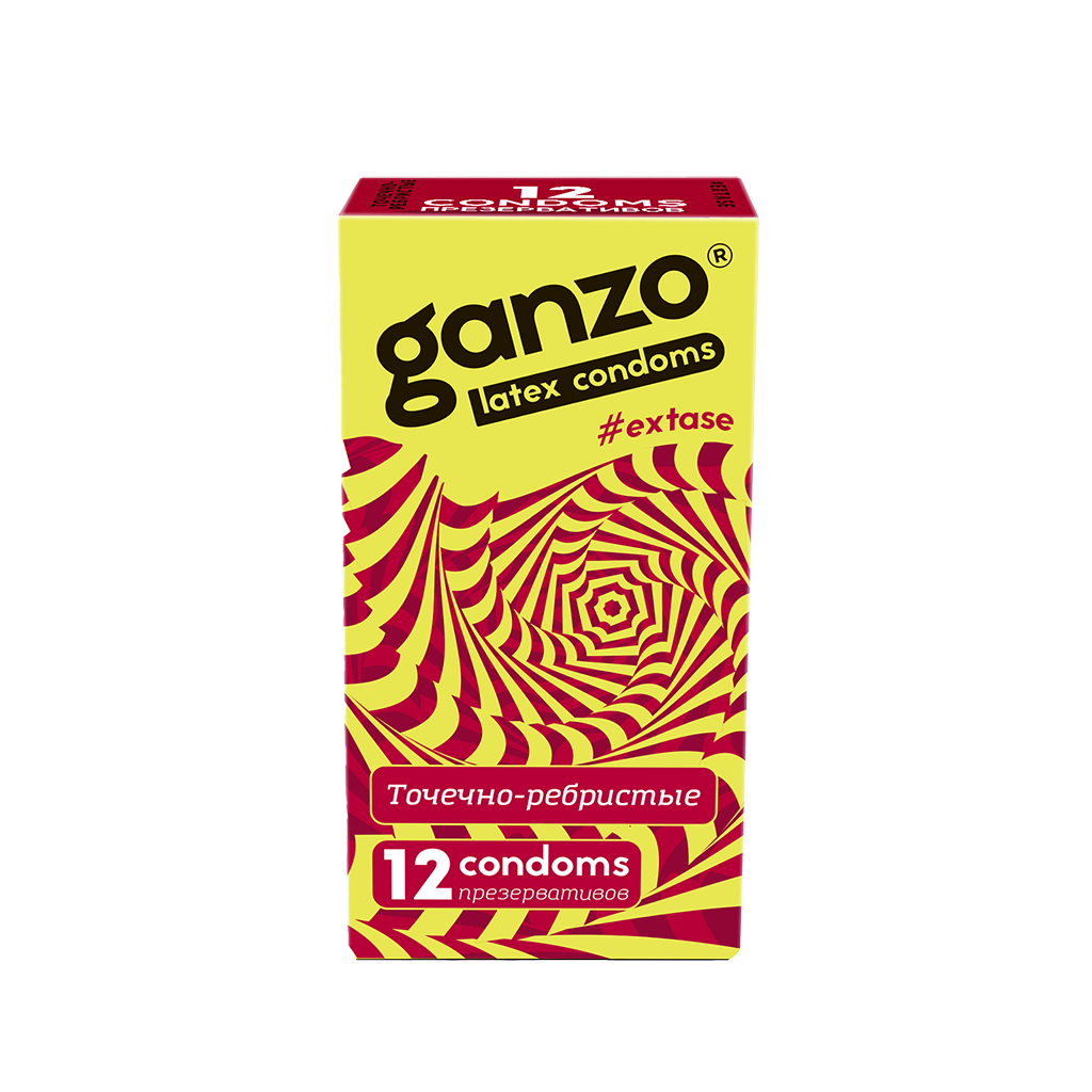 Ganzo extase презервативы точечно-ребристые, 12 шт. фото