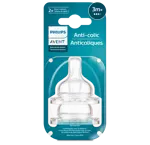 AVENT Anti-colic Соска силиконовая антиколиковая средний поток, 2 шт, 3+ мес, арт. SCY763/02 фото