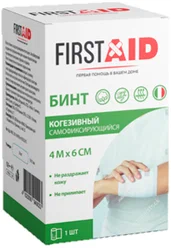 Ферстэйд Бинт когезивный самофиксирующийся, 6 см х 4 м, 1 шт. фото