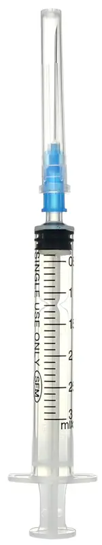 SFM Шприц инъекционный одноразовый 3-х компонентный, 3 мл, шприц в комплекте с иглой, 10 шт, 23G (0,6х30) фото 3