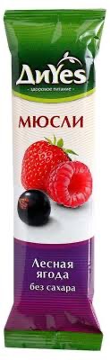 ДиYes батончик-мюсли, батончик, 25 г, 1 шт, лесная ягода, без сахара фото