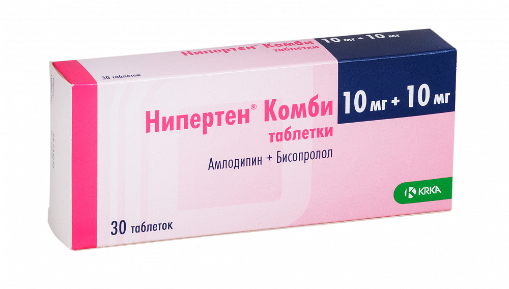 Нипертен Комби, 10 мг+10 мг, таблетки, 30 шт. фото