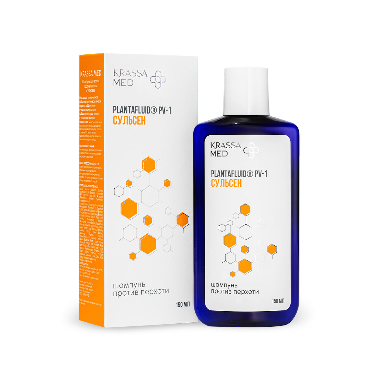 Krassa Med Сульсен Шампунь для волос против перхоти, шампунь, 150 мл, 1 шт. фото