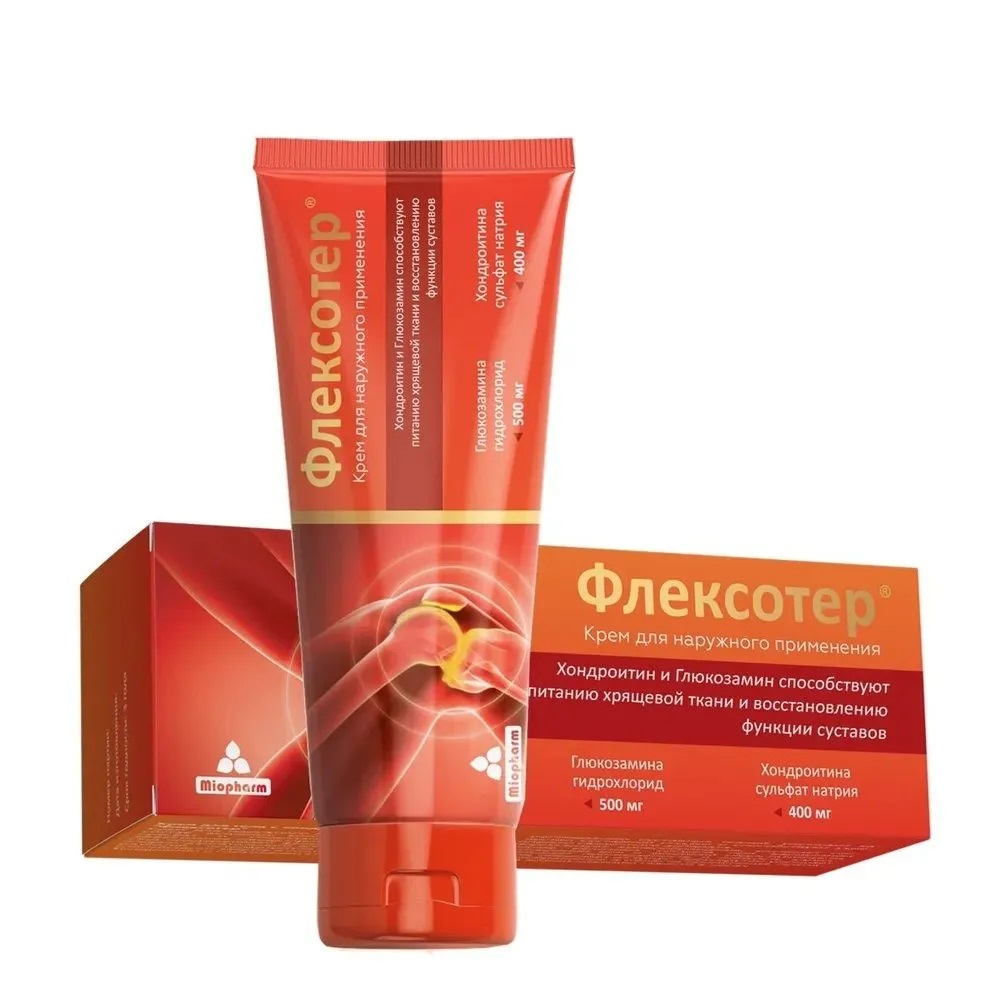 Флексотер, крем, 75мл, 1 шт, с хондроитином и глюкозамином фото