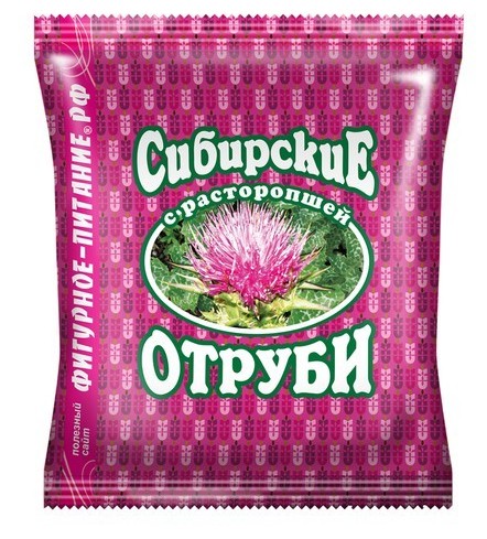Сибирские отруби пшеничные, гранулы, 200 г, 1 шт, расторопша фото