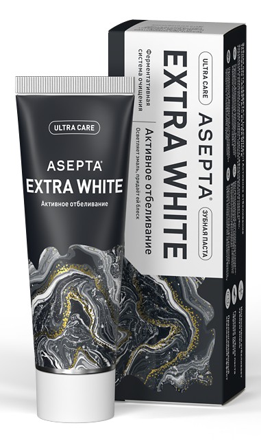 Асепта Активное отбеливание, паста зубная, 75 мл, 1 шт. фото