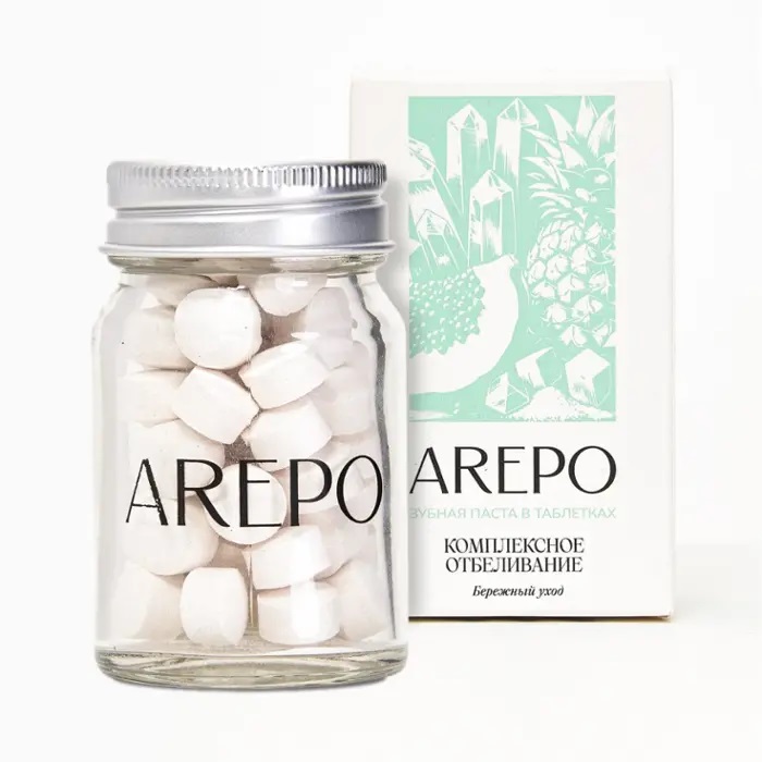 Arepo Complex Whitening Зубная паста в таблетках, зубная паста, 55 шт. фото