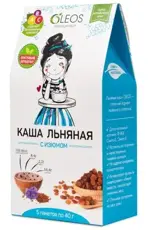 Oleos Каша льняная с изюмом, каша, 40 г, 5 шт. фото