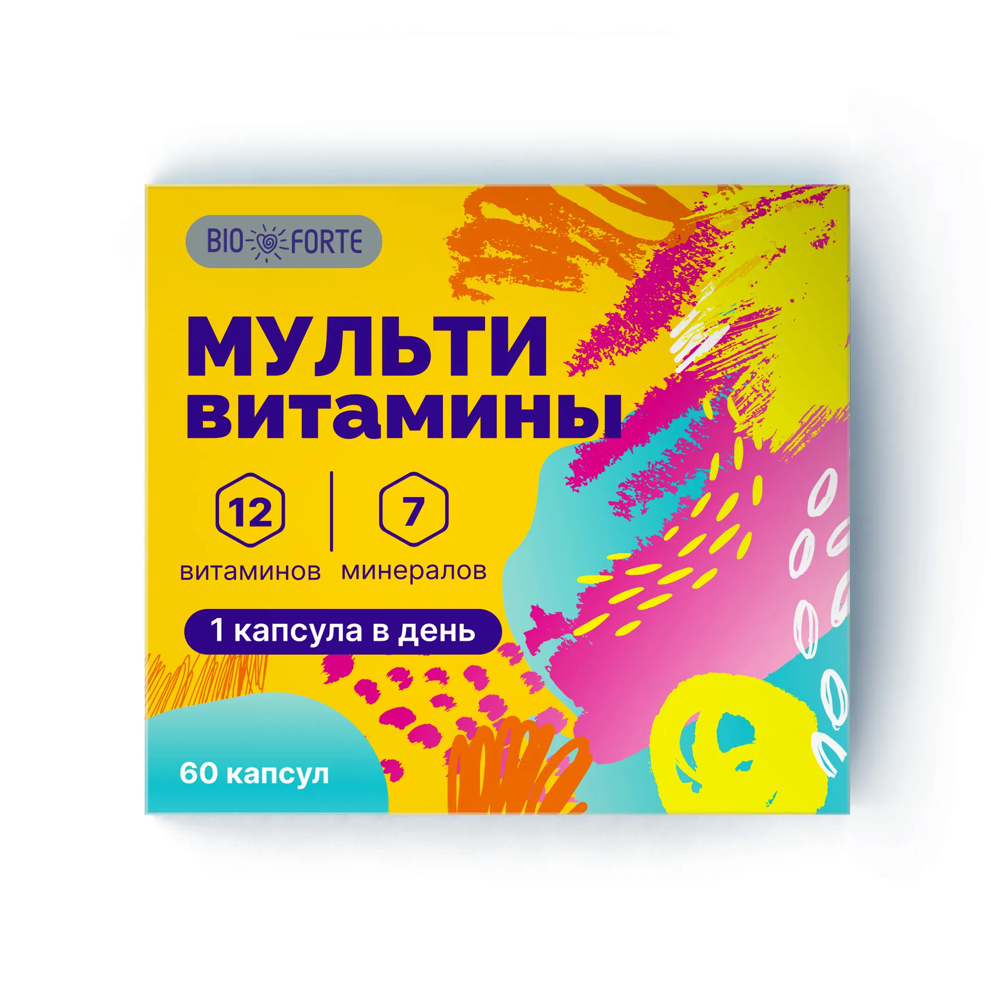 BioForte Мультивитамины для взрослых, капсулы, 60 шт. фото