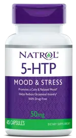Natrol 5-HTP, 50 мг, капсулы, 45 шт. фото 