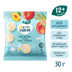 Фрутоняня Мини-хлебцы рисовые, хлебцы, 30 г, 1 шт, яблоко + персик фото 3