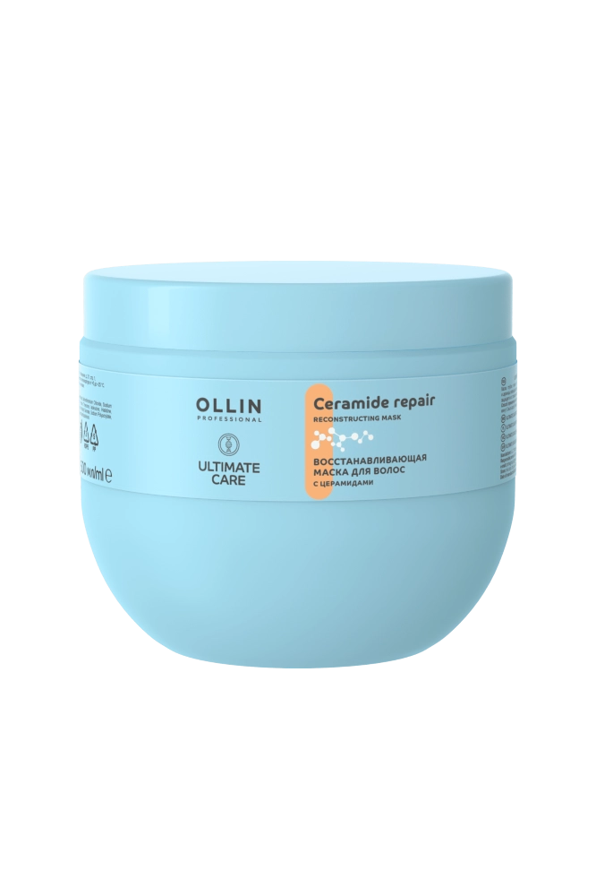 Ollin ultimate care маска для волос с церамидами восстанавливающая, маска для волос, 500 мл, 1 шт. фото
