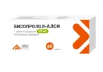 Бисопролол-АЛСИ, 10 мг, таблетки, 60 шт. фото