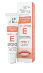 Librederm Витамин Е Актив-бальзам Идеальные губы, бальзам для губ, 12 мл, 1 шт. фото