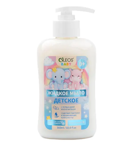Oleos baby мыло жидкое детское 0+, мыло детское, 310 мл, 1 шт. фото
