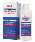 911 Экстренная помощь, шампунь от перхоти, 150 мл, 1 шт, с кетоконазолом фото