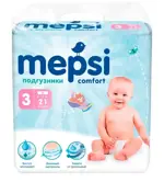 Mepsi Подгузники, 6-11 кг, 21 шт, р. M фото