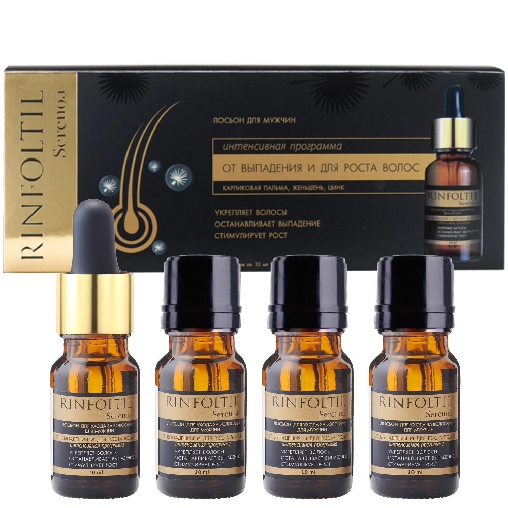 Ринфолтил serenoa Лосьон для ухода за волосами для мужчин, лосьон для укрепления волос, 10 мл, 10 шт. фото