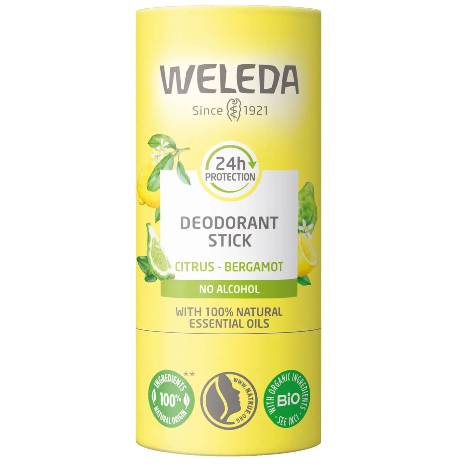 Weleda Дезодорант 24 ч, дезодорант-стик, 50 г, 1 шт, бергамот фото