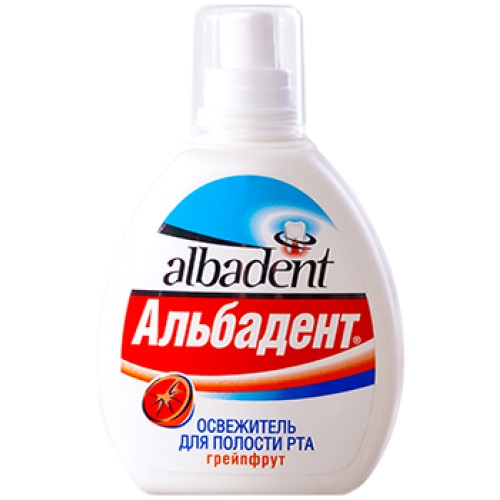 Альбадент Освежитель для полости рта, раствор для обработки полости рта, 35 мл, 1 шт, грейпфрут фото
