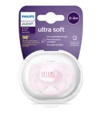 AVENT Ultra Soft Пустышка силиконовая, 0-6 месяцев, 1 шт, с футляром, арт. SCF527/01 фото