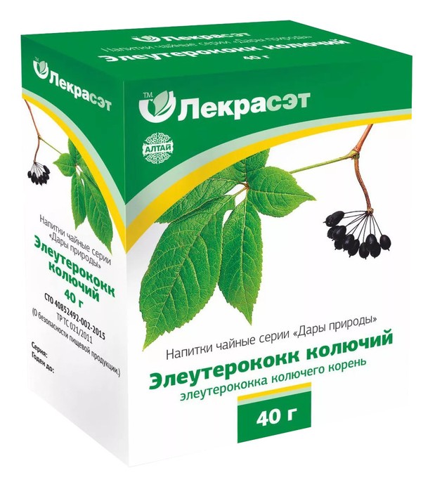 Дары природы Элеутерококка колючего корень, фиточай, 40 г, 1 шт. фото
