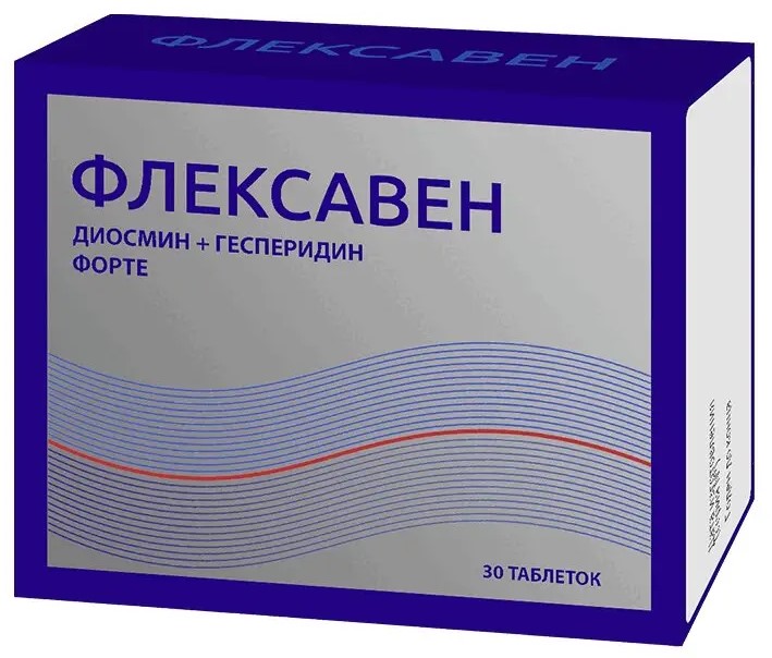 Флексавен Форте, 1240 мг, таблетки, покрытые пленочной оболочкой, 30 шт. фото