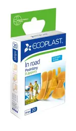 Ecoplast In road Пластырь бактерицидный, набор, 20 шт, телесный, тканевая основа фото
