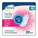 Tena Lady Active Ultra Mini Прокладки ультратонкие урологические, прокладки урологические, 28 шт, 1 капля фото