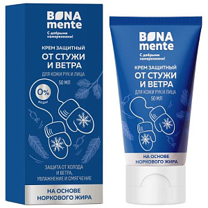 Bona Mente! Крем детский защитный от стужи и ветра на норковом жире, крем, 50 мл, 1 шт. фото