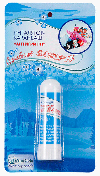 Ингалятор-карандаш Лечебный ветерок Антигрипп, карандаш для ингаляций, 1 шт. фото