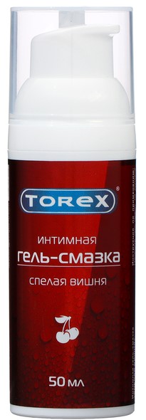Torex Гель-смазка интимная, гель, 50 мл, 1 шт, спелая вишня, с дозатором фото