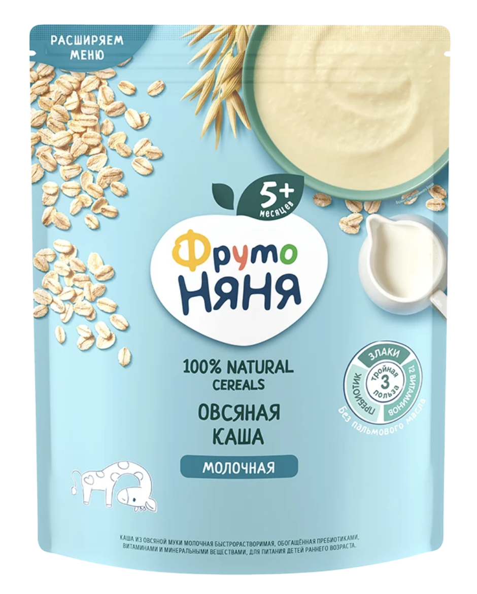 Фрутоняня каша молочная овсяная, каша, 200 г, 1 шт. фото