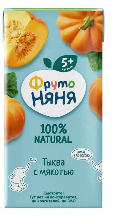 Фрутоняня нектар с мякотью, сок, 200 мл, 1 шт, тыква фото