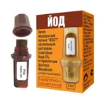 Валик медицинский ватный Фэст с йодом, 5%, 2 мл, 1 шт. фото