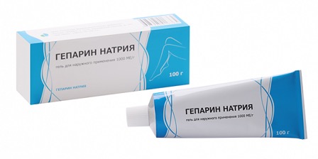 Гепарин натрия, 1000 МЕ/г, гель для наружного применения, 100 г, 1 шт. фото