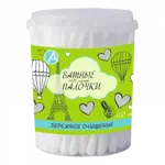 Апрель ватные палочки, ватные палочки в стакане, 100 шт. фото